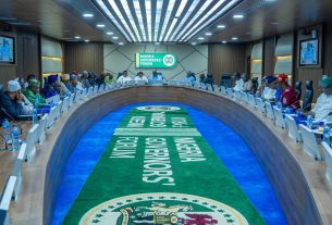 Governors from Nigeria's 36 states participating in a Nigeria Governors' Forum meeting.